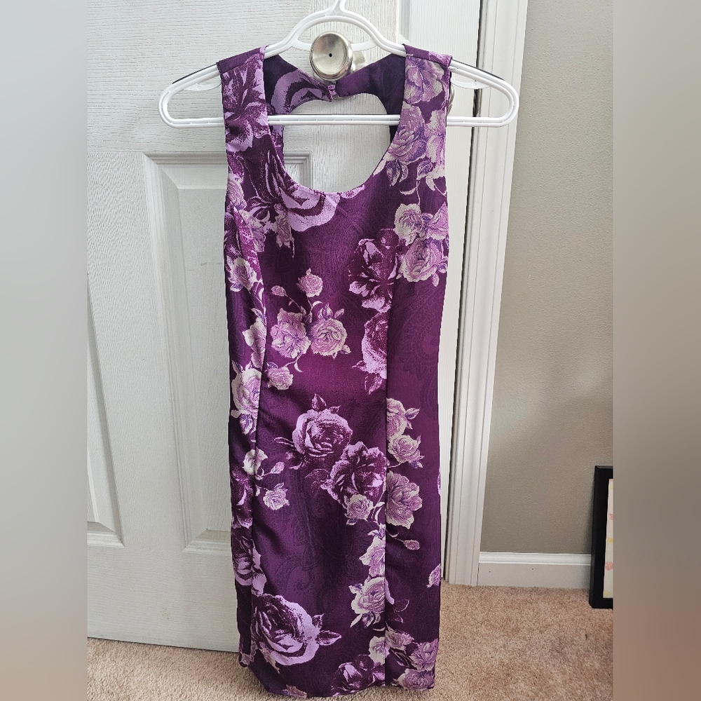 NWT Purple Floral Sleeveless Dress 4/6